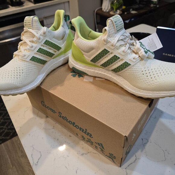 Adidas The Hidden Opponent x UltraBoost 1.0 JS1646 Men's Sz 9.5 White Green NEW - Picture 6 of 14